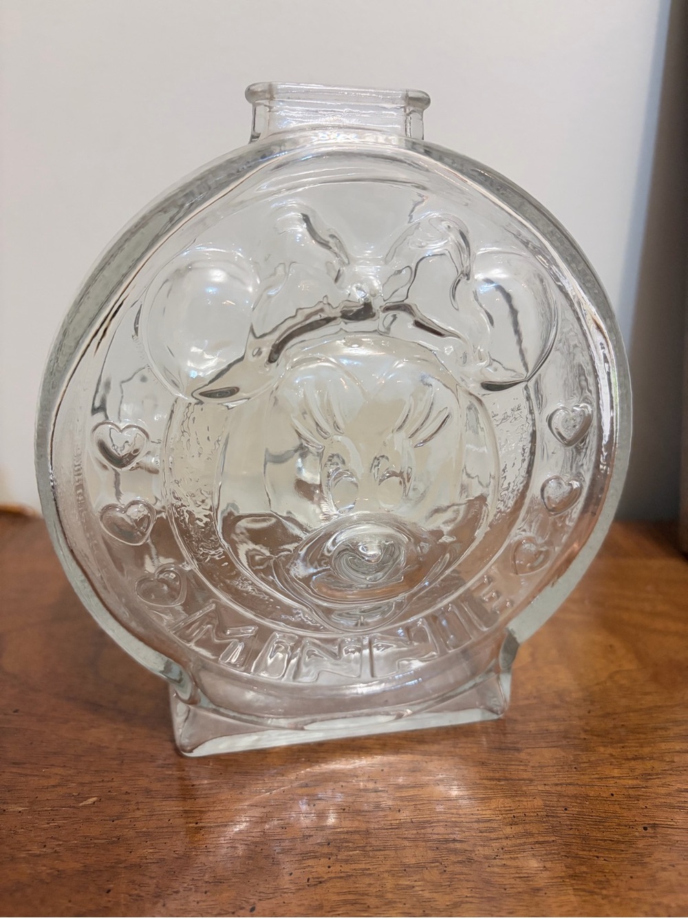 Vintage 1980s Glass Mickey & Minnie Mouse Bank